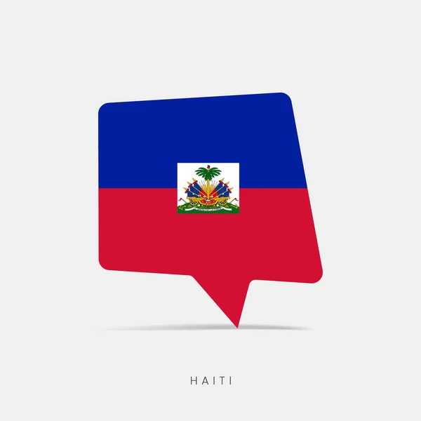 Haïti Vlag Bel Chat Pictogram — Stockvector