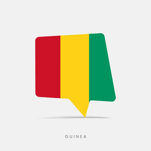 Pavillon Guinée Bulle Chat Icône — Image vectorielle