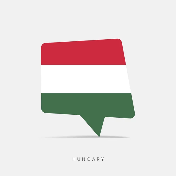 ハンガリーの旗バブルチャットアイコン — ストックベクタ