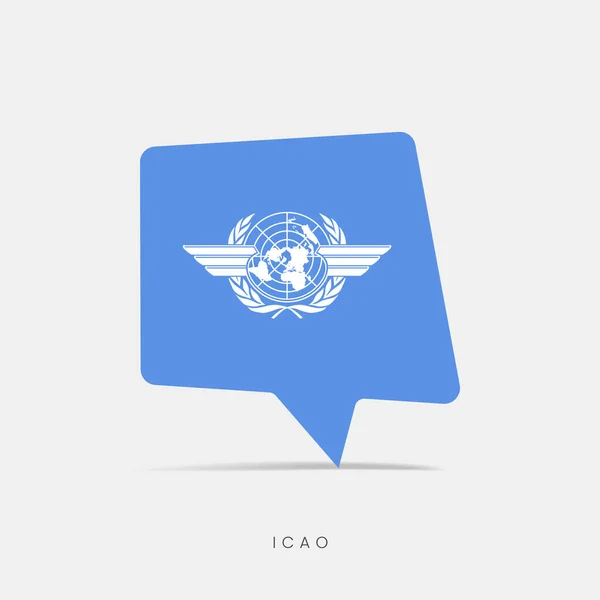 Icao Flagge Blase Chat Symbol — Stockvektor