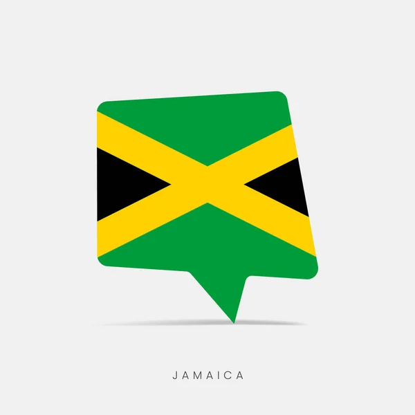 Jamaica Bandera Burbuja Icono Chat — Vector de stock