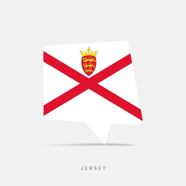 Chat Ikone Mit Jersey Flagge — Stockvektor