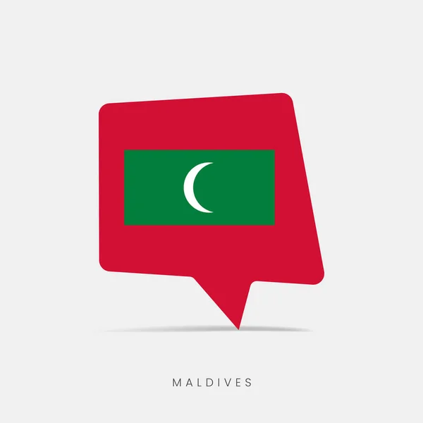Εικονίδιο Συνομιλίας Φυσαλίδων Σημαίας Μαλδίβων — Διανυσματικό Αρχείο
