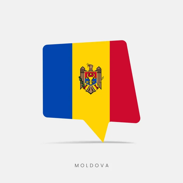Moldavië Vlag Bel Chat Pictogram — Stockvector