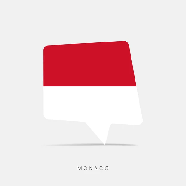 Flaga Monako Bańka Czat Ikona — Wektor stockowy