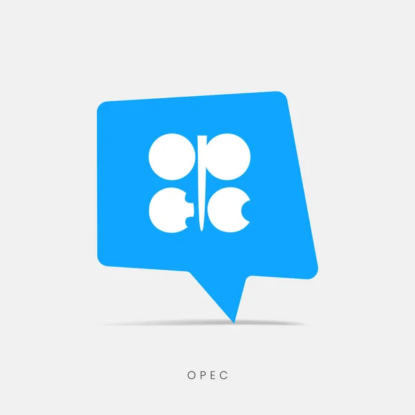 Opec Flag Bubble Chat Icon — Stock Vector