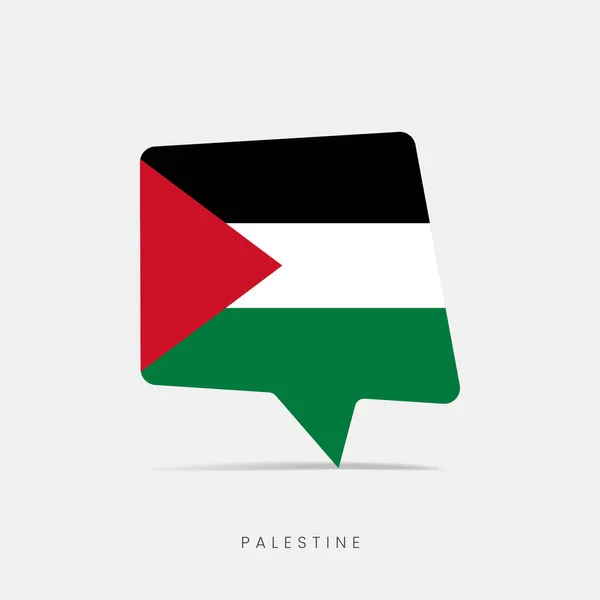 Ícone Bate Papo Bolha Bandeira Palestina — Vetor de Stock