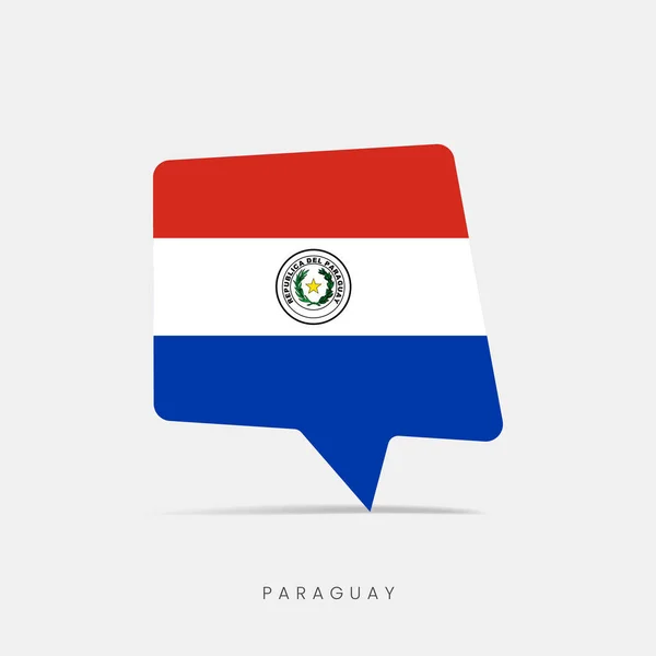 Paraguay Bandera Burbuja Icono Chat — Archivo Imágenes Vectoriales
