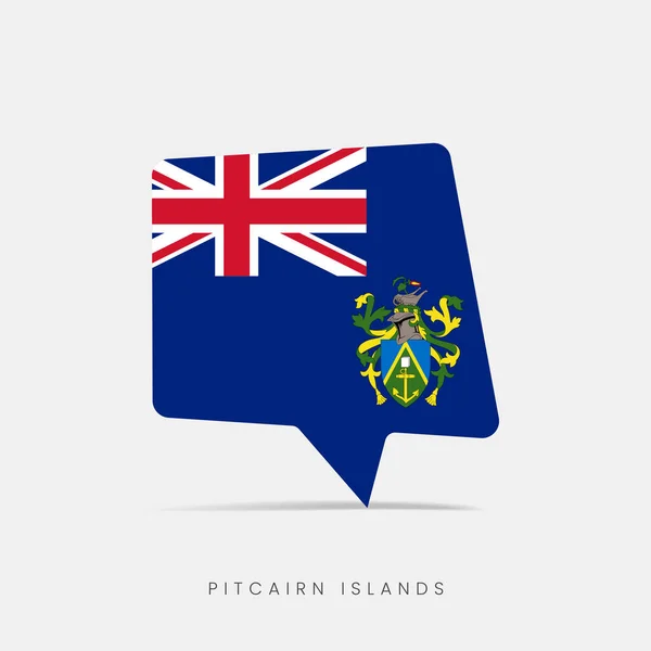Islas Pitcairn Bandera Burbuja Icono Chat — Archivo Imágenes Vectoriales