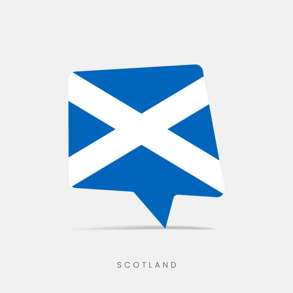 Skottland Flagga Bubbla Chatt Ikon — Stock vektor