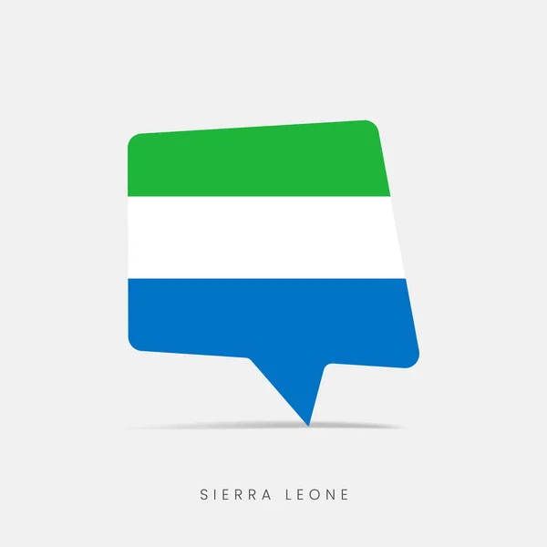Sierra Leone Flag Bubble Chat Icon — Stock Vector