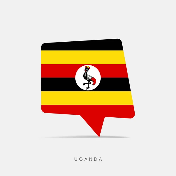 乌干达国旗泡泡聊天图标 — 图库矢量图片
