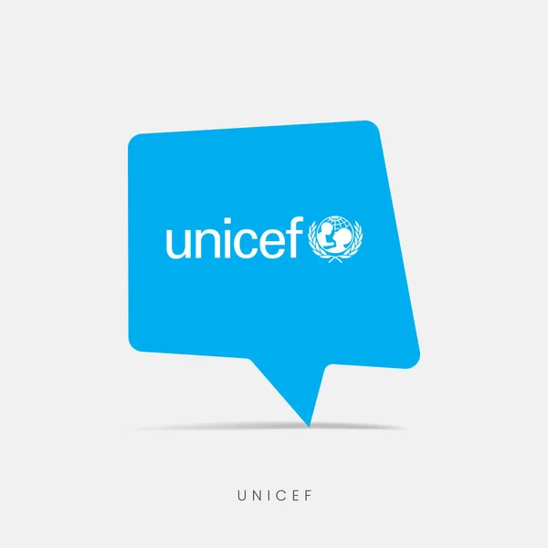 stock vector UNICEF flag bubble chat icon