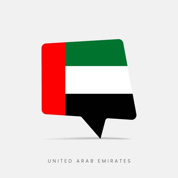 Egyesült Arab Emírségek Zászló Bubble Chat Ikon — Stock Vector
