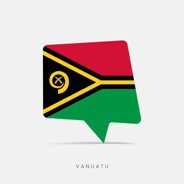 Vanuatu Flagge Blase Chat Symbol — Stockvektor