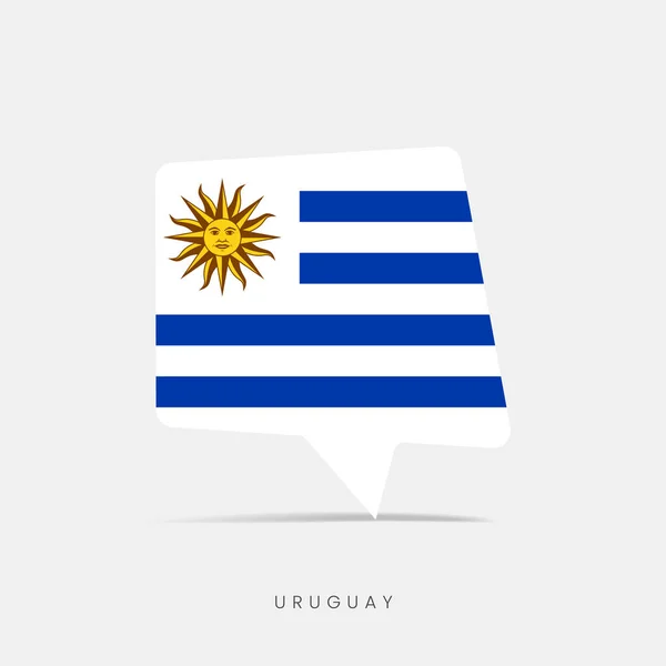 乌拉圭国旗泡泡聊天图标 — 图库矢量图片