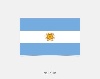 Gölgeli Arjantin Dikdörtgen bayrak simgesi.