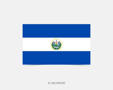 Gölgeli El Salvador Dikdörtgen bayrak simgesi.