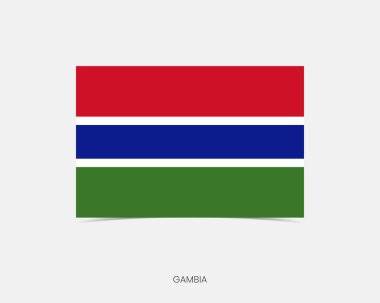 Gambiya Dikdörtgen gölgeli bayrak simgesi.