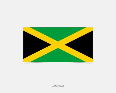 Gölgeli Jamaika Dikdörtgeni bayrak simgesi.