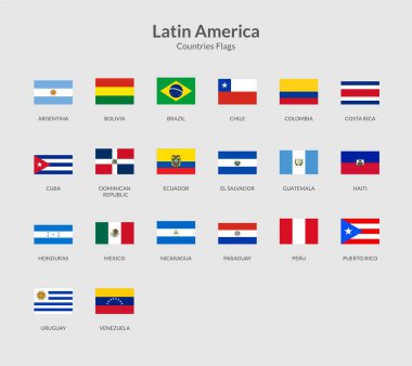 Latin Amerika ülkeleri Dikdörtgen bayrak simgesi