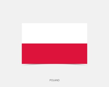 Polonya Gölgeli Dikdörtgen bayrak simgesi.