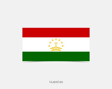 Gölgeli Tacikistan bayrak simgesi.