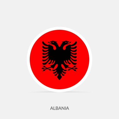 Arnavutluk gölgeli bayrak simgesini yuvarladı.