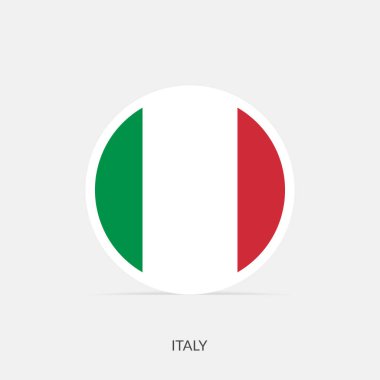 Gölgeli İtalya bayrak simgesi.