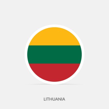 Gölgeli Litvanya bayrak simgesi.