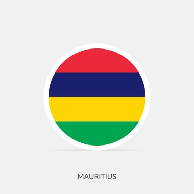 Mauritius gölgeli bayrak simgesi.