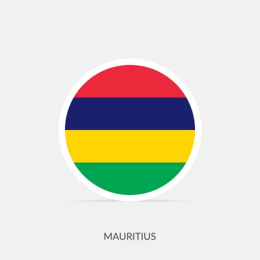 Mauritius gölgeli bayrak simgesi.