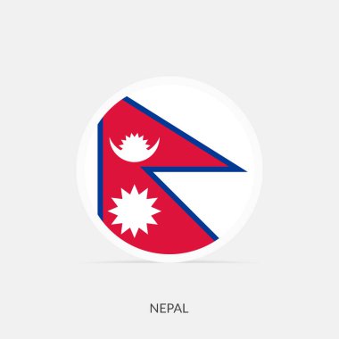 Gölgeli Nepal bayrak simgesi.