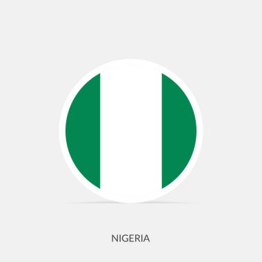 Gölgeli Nijerya bayrak simgesi.