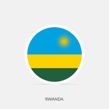 Gölgeli Rwanda bayrak simgesi.