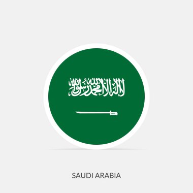 Gölgeli Suudi Arabistan bayrak simgesi.