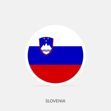 Gölgeli Slovenya bayrak simgesi.