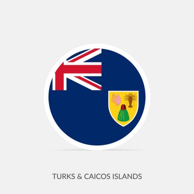 Türkler & Caicos Adaları gölgeli bayrak simgesi etrafında.