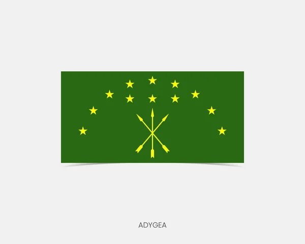 Ορθογώνια Εικόνα Σημαίας Adygea Σκιά — Διανυσματικό Αρχείο