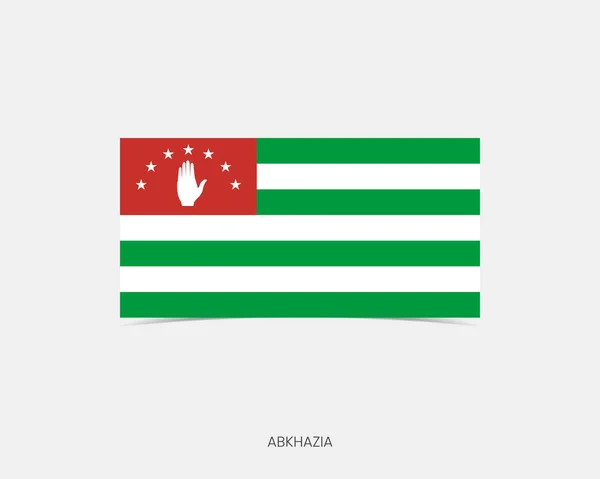 Abházia Téglalap Zászló Ikon Árnyékkal — Stock Vector