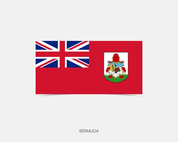 Значок Флага Бермудских Прямоугольников Тенью — стоковый вектор