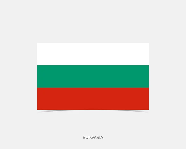 Bulgaria Rectángulo Icono Bandera Con Sombra — Archivo Imágenes Vectoriales