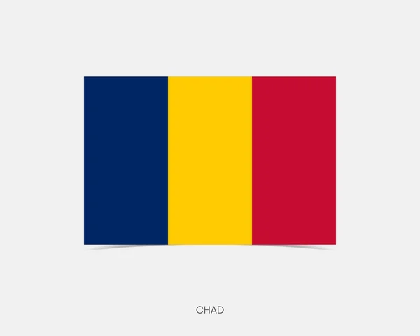 Ορθογώνιο Εικονίδιο Σημαίας Τσαντ Σκιά — Διανυσματικό Αρχείο