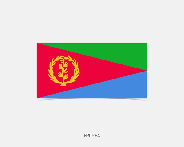 Eritrea Téglalap Zászló Ikon Árnyék — Stock Vector