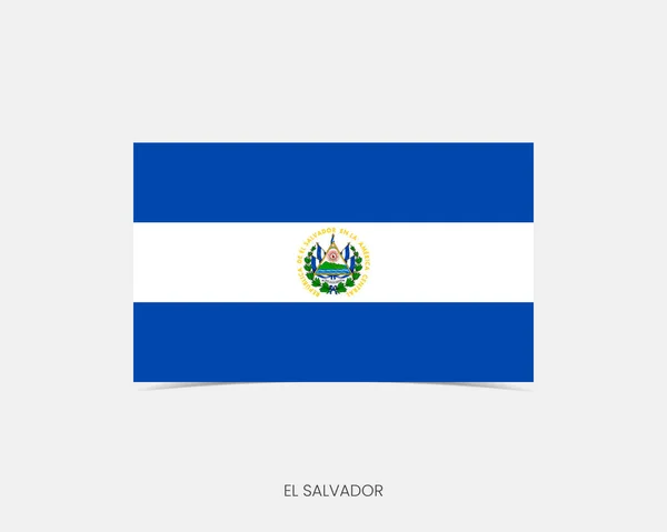 带有阴影的萨尔瓦多矩形国旗图标 — 图库矢量图片
