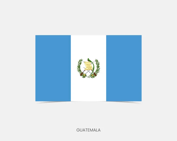 Guatemala Rechteck Flagge Symbol Mit Schatten — Stockvektor