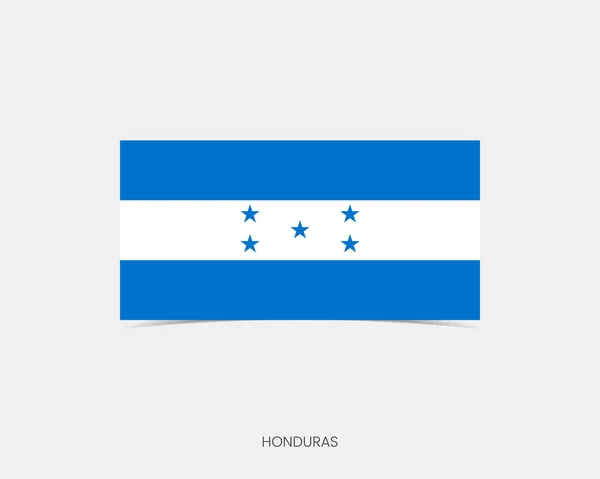带阴影的洪都拉斯矩形国旗图标 — 图库矢量图片