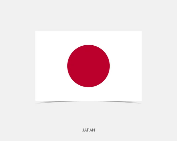 Ιαπωνία Ορθογώνια Σημαία Εικονίδιο Σκιά — Διανυσματικό Αρχείο