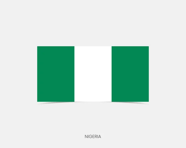 Gölgeli Nijerya Dikdörtgeni Simgesi — Stok Vektör