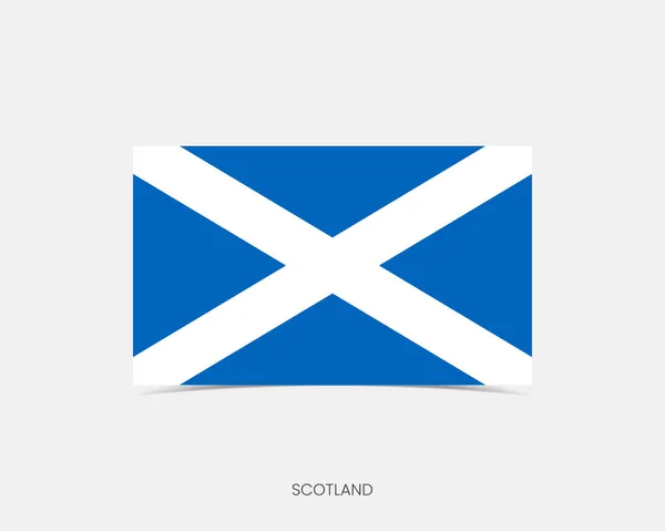Skottland Rektangel Flagga Ikon Med Skugga — Stock vektor